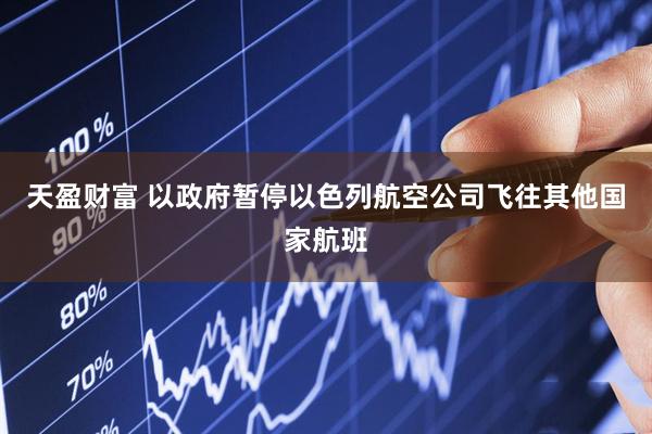 天盈财富 以政府暂停以色列航空公司飞往其他国家航班
