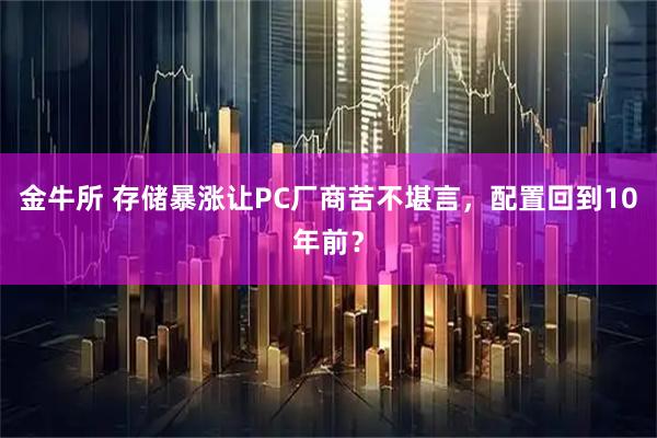 金牛所 存储暴涨让PC厂商苦不堪言,配置回到10年前?
