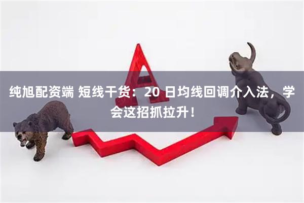 纯旭配资端 短线干货：20 日均线回调介入法，学会这招抓拉升！