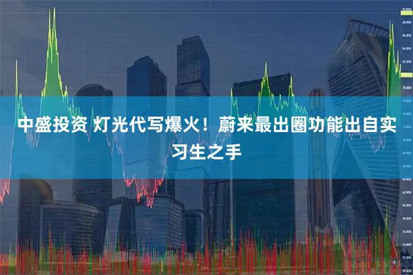 中盛投资 灯光代写爆火!蔚来最出圈功能出自实习生之手